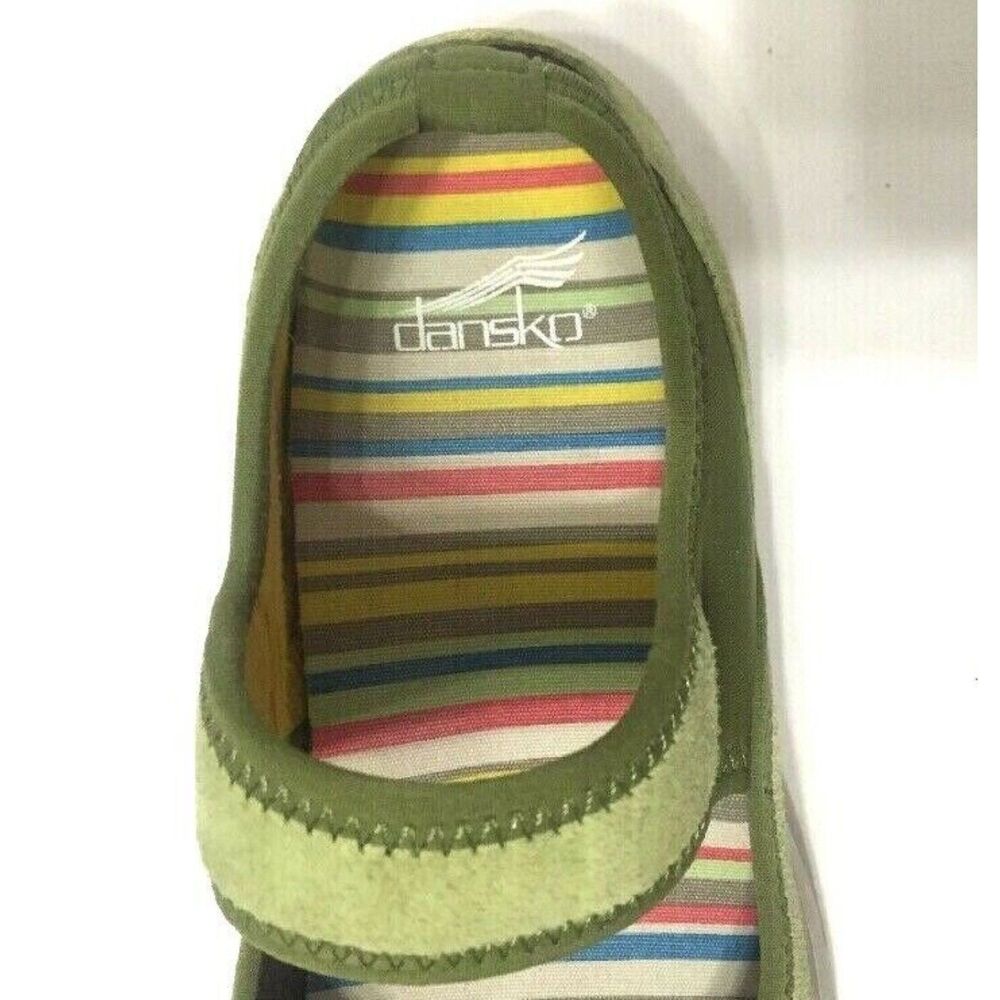 Dansko Emmy Comfort Shoes Mary Jane Slip On Green Suede Size 6=36 - Picture 2 of 11
